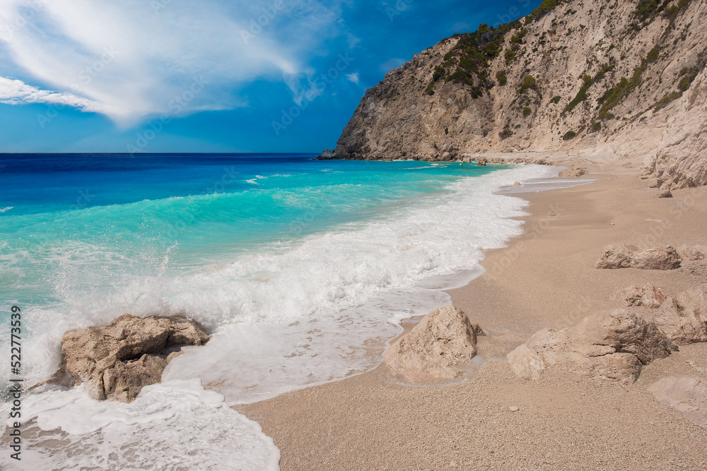 Egremni beach, Lefkada Island, Greece.