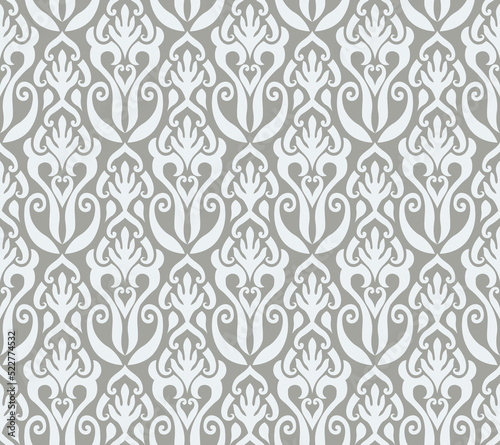 Vector damask wallpaper pattern design