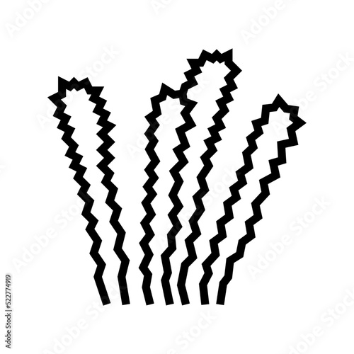elodea densa line icon vector. elodea densa sign. isolated contour symbol black illustration