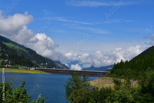 View to Zoggler barrier lake at Ulten Valley in Southtyrol photo