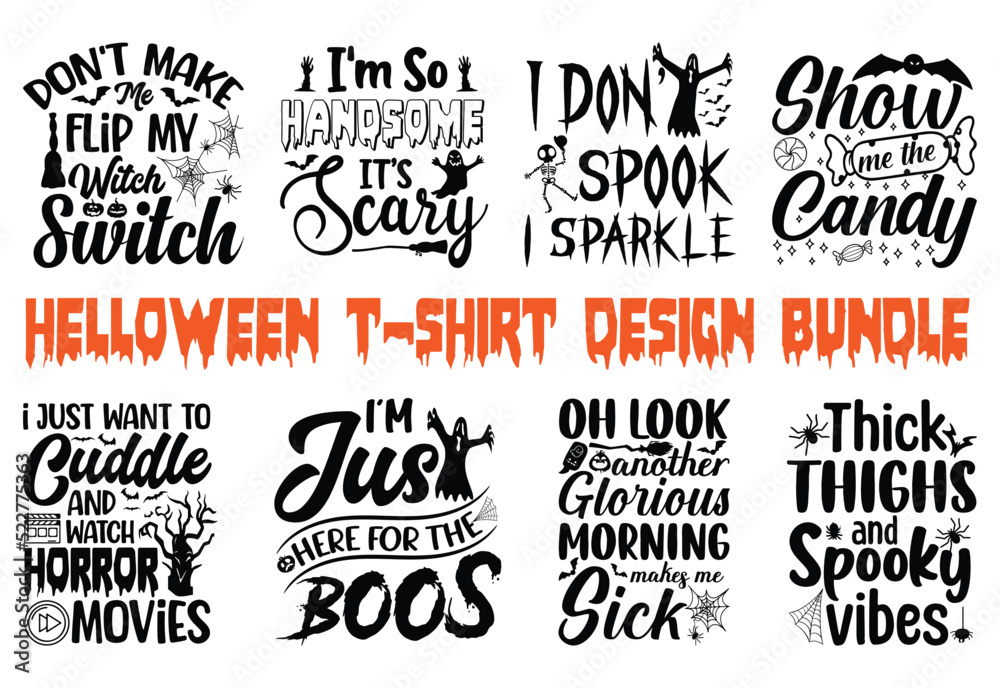 Helloween bundle t-shirt design.