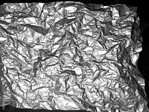 Torn crumpled sheet of white paper. Wrinkled paper