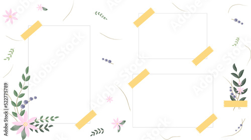 Wedding album page rustic white