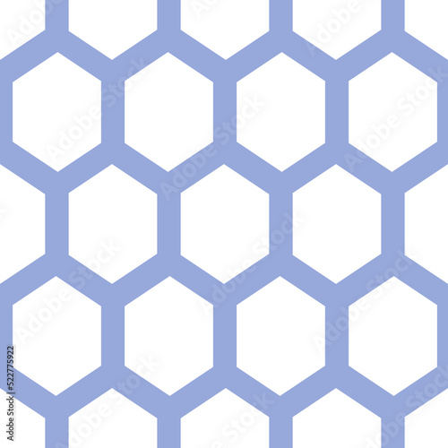Purple seamless pattern with white hexagons.