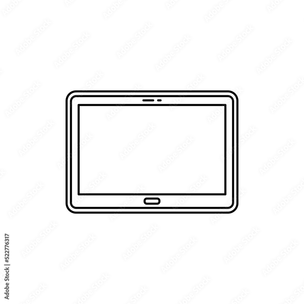 portable computer, internet tablet icon in line style icon, isolated on white background portable computer, internet tablet icon in line style icon, isolated on white background