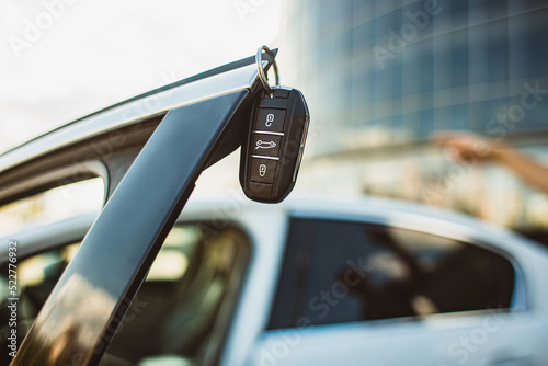 Quadro su tela The concept of selling the purchase of leasing or renting a new car