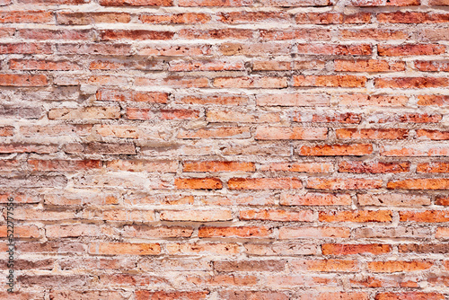 Old red brickwall texture background