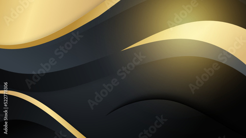 Abstract black and gold background