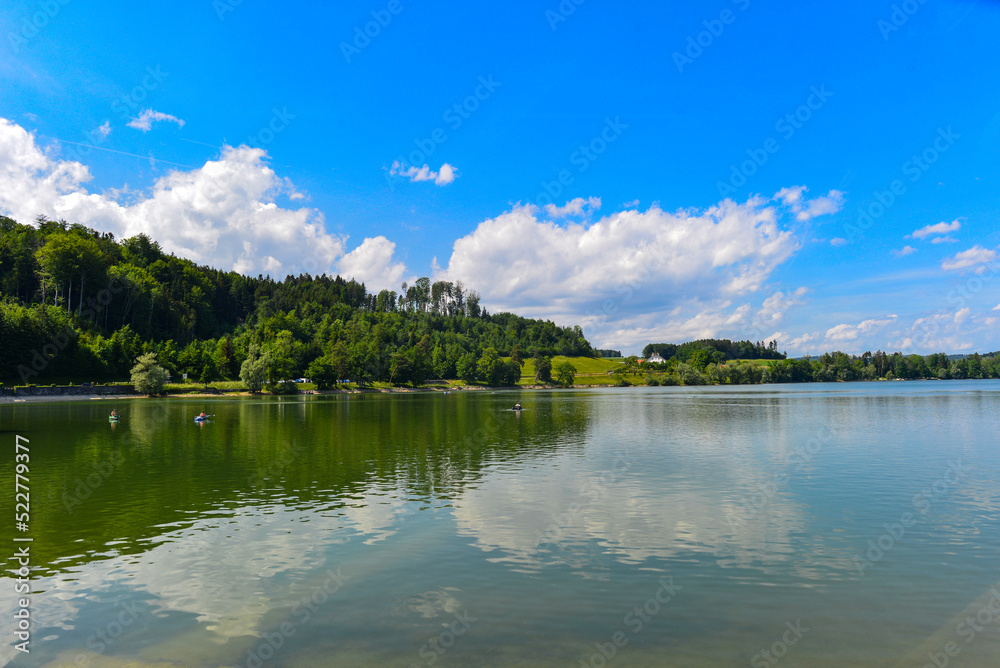 Lac de Bret auf dem Gemeindegebiet von Puidoux, Kanton Waadt (Schweiz) 