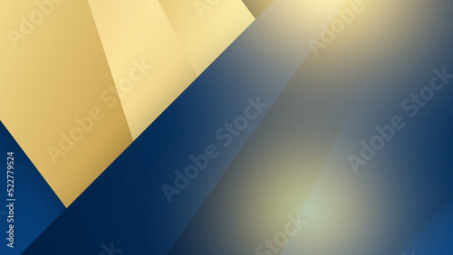 Golden lines on blue background