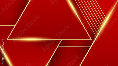 Abstract red and gold luxury background