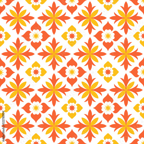 Orange and yellow abstract seamless pattern.