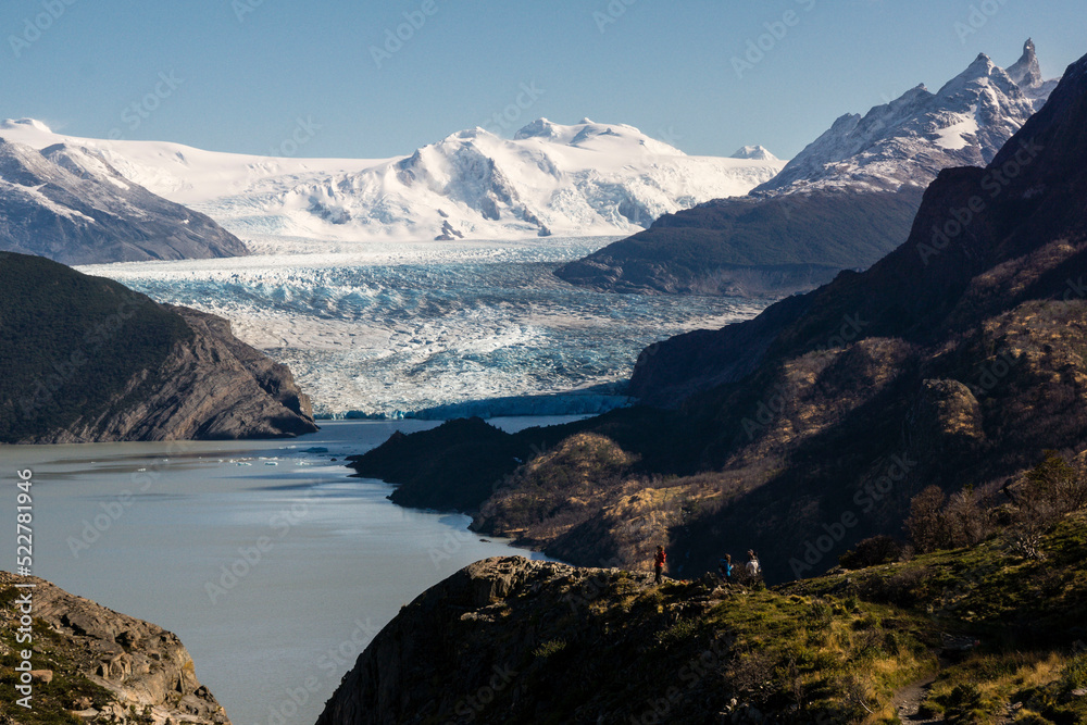 glaciar Grey, valle del lago Grey, trekking W, Parque nacional Torres del Paine,Sistema Nacional de Áreas Silvestres Protegidas del Estado de Chile.Patagonia, República de Chile,América del Sur