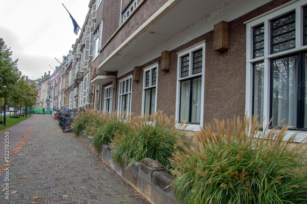 Lange Vijverberg Street At Den Haag The Netherlands 24-10-2018