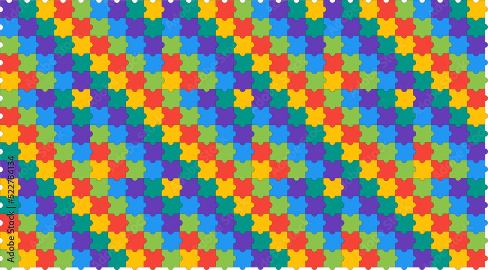 autism background. autism color puzzle vector graphics Stock Vector ...