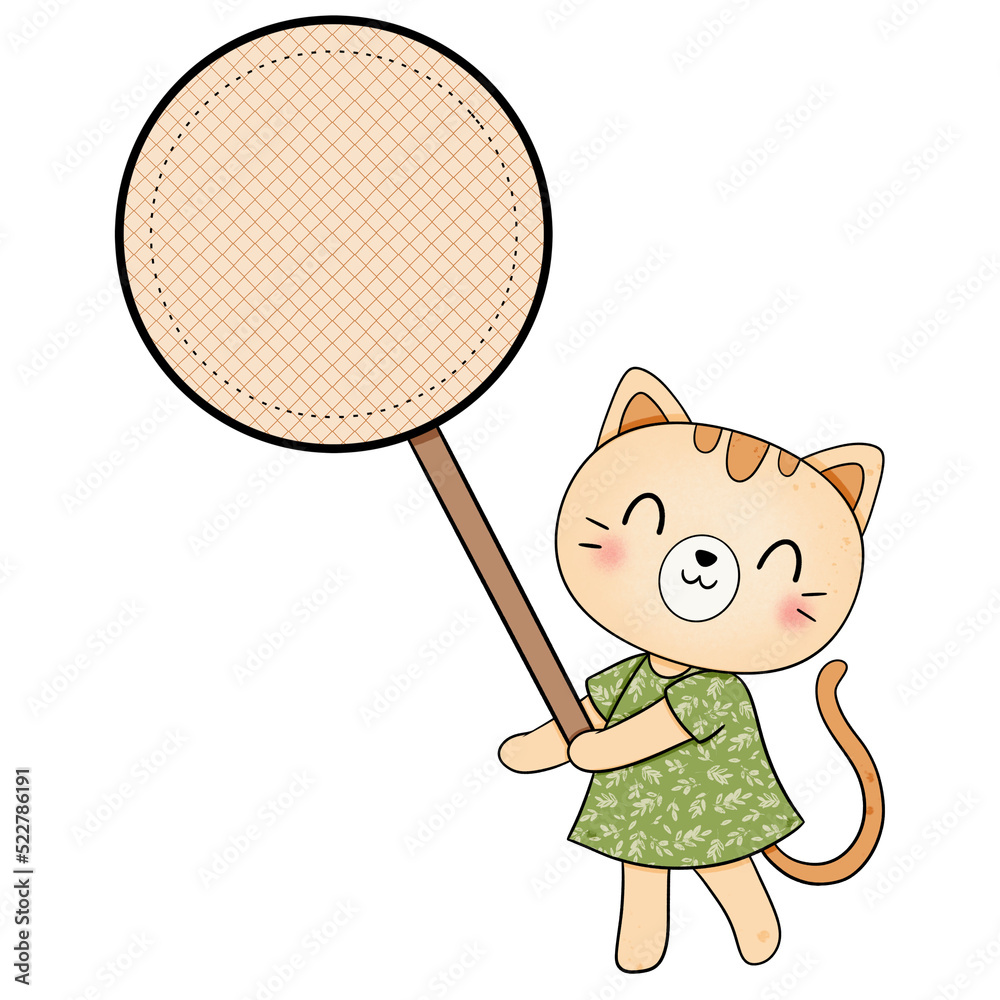 Cute cat cartoon design character