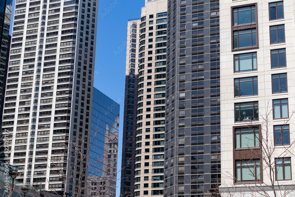 Modern Residential Skyscrapers in Streeterville of Chicago Modern Residential Skyscrapers in Streeterville of Chicago