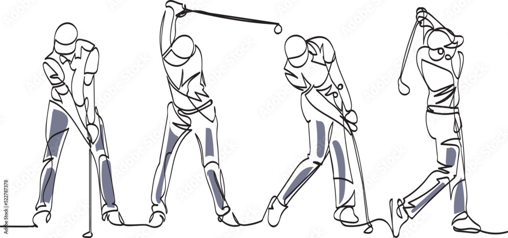 Continuous One Line Art Perfect Golf Swing Slow Motion Hitting Golf what-can-be-done-to-punish-inexcusable-slow-play-in-golf-and-why-is
