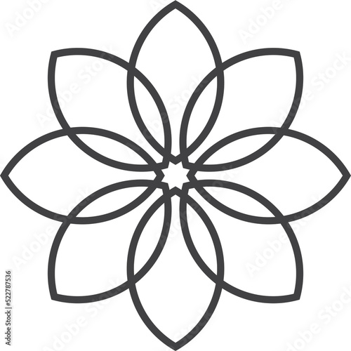 abstract line flower symbol