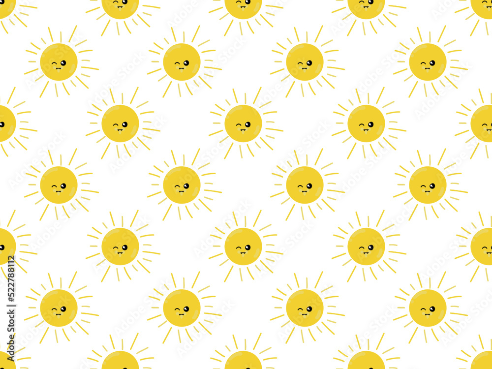 Seamless patterns. Fun shapes. Sun Vector illustration Seamless patterns. Fun shapes. Sun Vector illustration