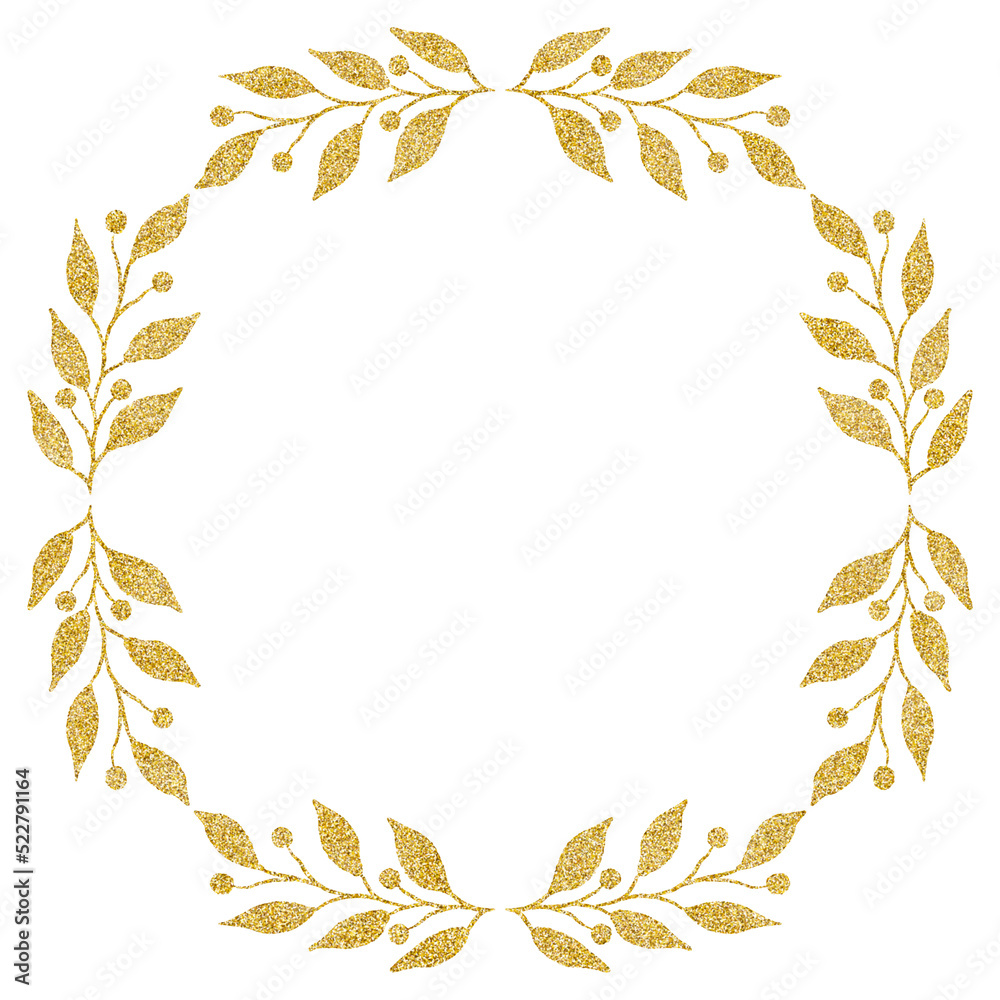 Luxury gold wreath frame Luxury gold wreath frame