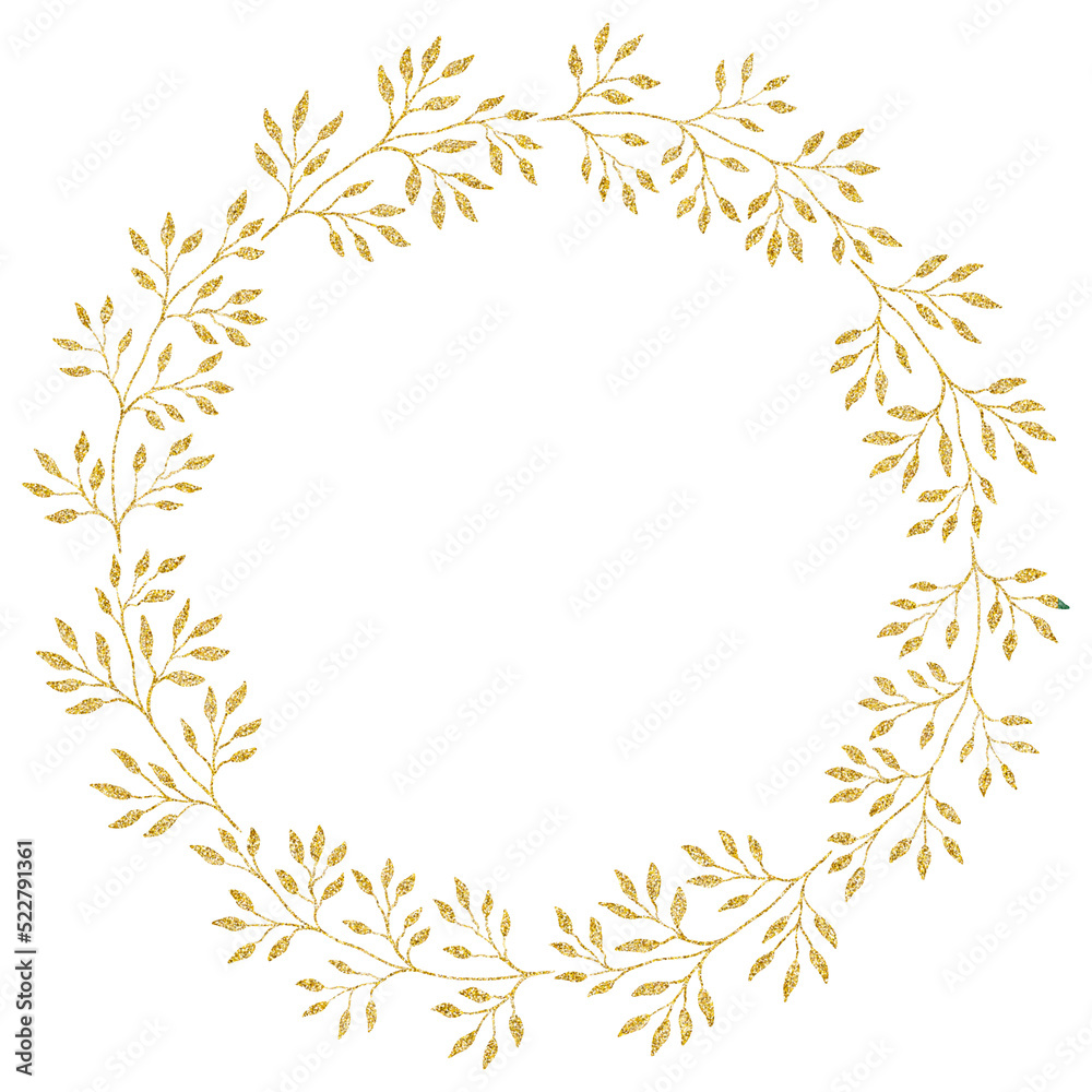 Luxury gold wreath frame Luxury gold wreath frame