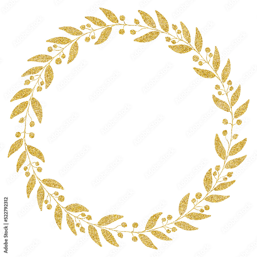 Luxury gold wreath frame Luxury gold wreath frame