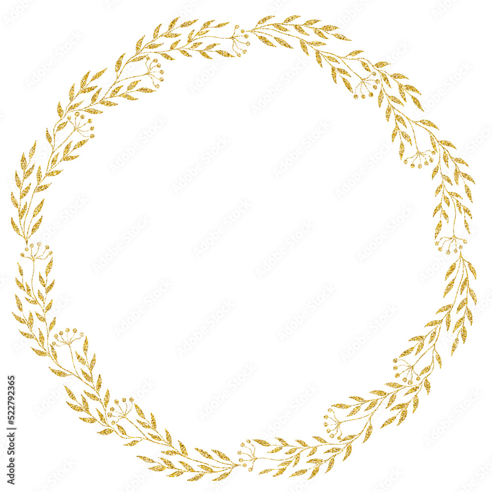 Luxury gold wreath frame Luxury gold wreath frame