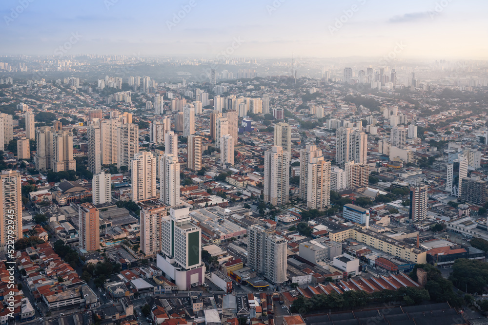 Aerial View of Lapa and Vila Romana neighborhood - Sao Paulo, Brazil