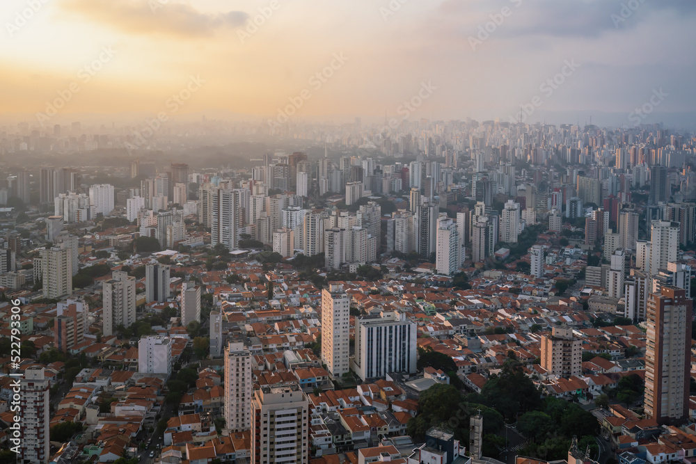 Aerial View of Mirandopolis neighborhood - Sao Paulo, Brazil