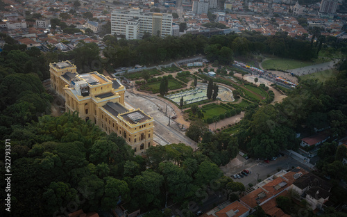 Ipiranga Museum (Museu do Ipiranga) and Independence Park (Parque da Independencia) Aerial View - Sao Paulo, Brazil