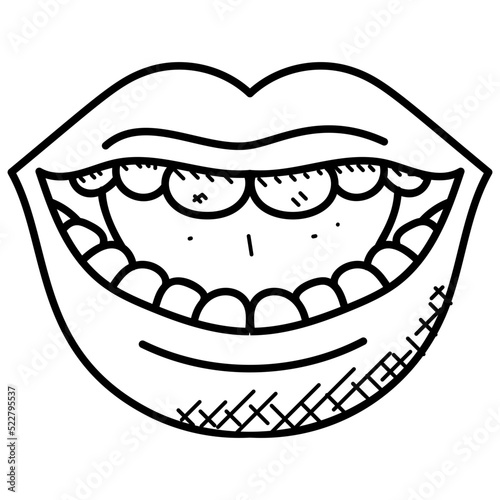 Open lips