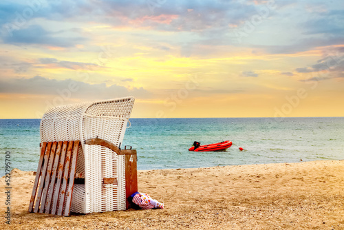 Beach Chair at Olpenitz Beach, Germany  photo