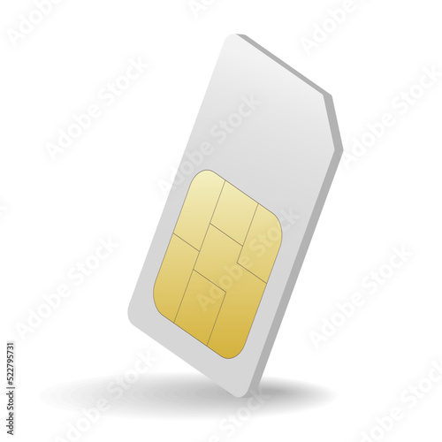 Simcard isolated 3d design gsm. realistic vektor