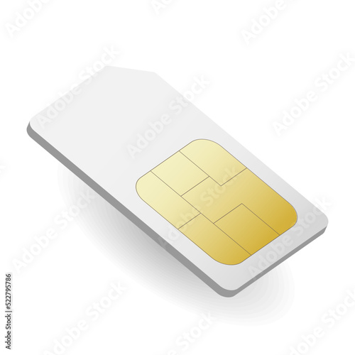 Sim card vector mobile Simcard isolated 3d design gsm.