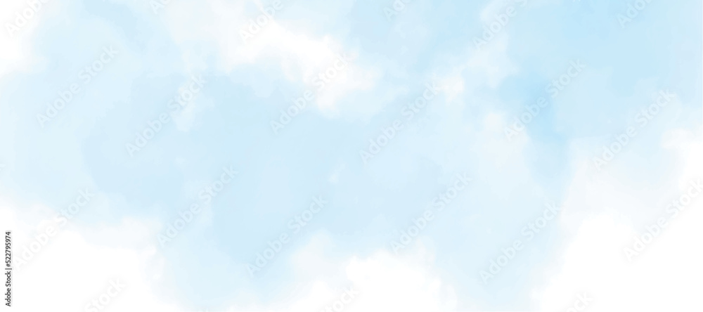 Blue sky with beautiful natural white clouds. Blue sky and cloud on summer daytime