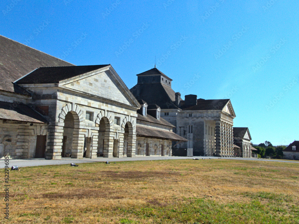 Arc-et-Senans, France 2022: Visit the magnificent Royal Saltworks built in the 18th century by the royal architect Claude-Nicolas LEDOUX. Arc-et-Senans, France 2022: Visit the magnificent Royal Saltworks built in the 18th century by the royal architect Claude-Nicolas LEDOUX.