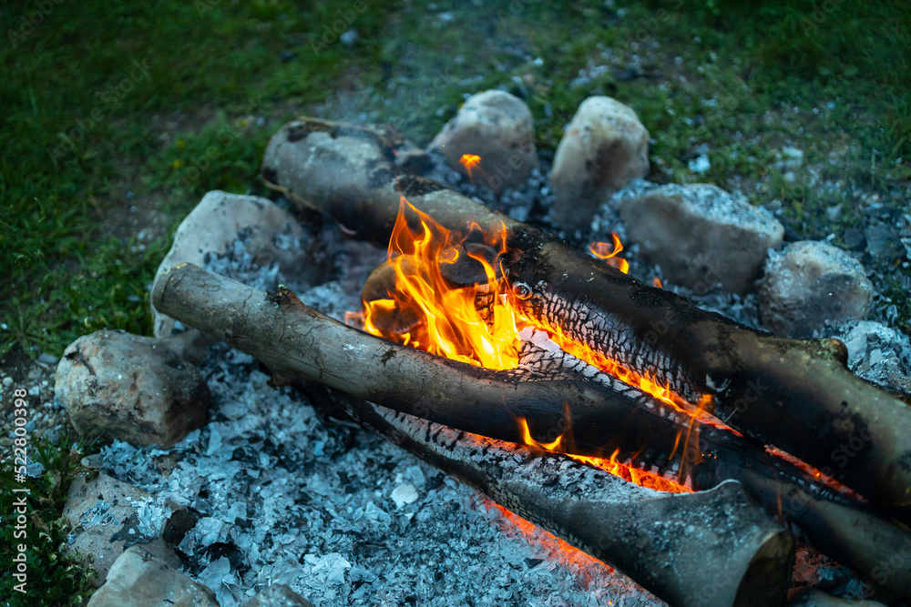 Obraz premium Camp Fire Close Up