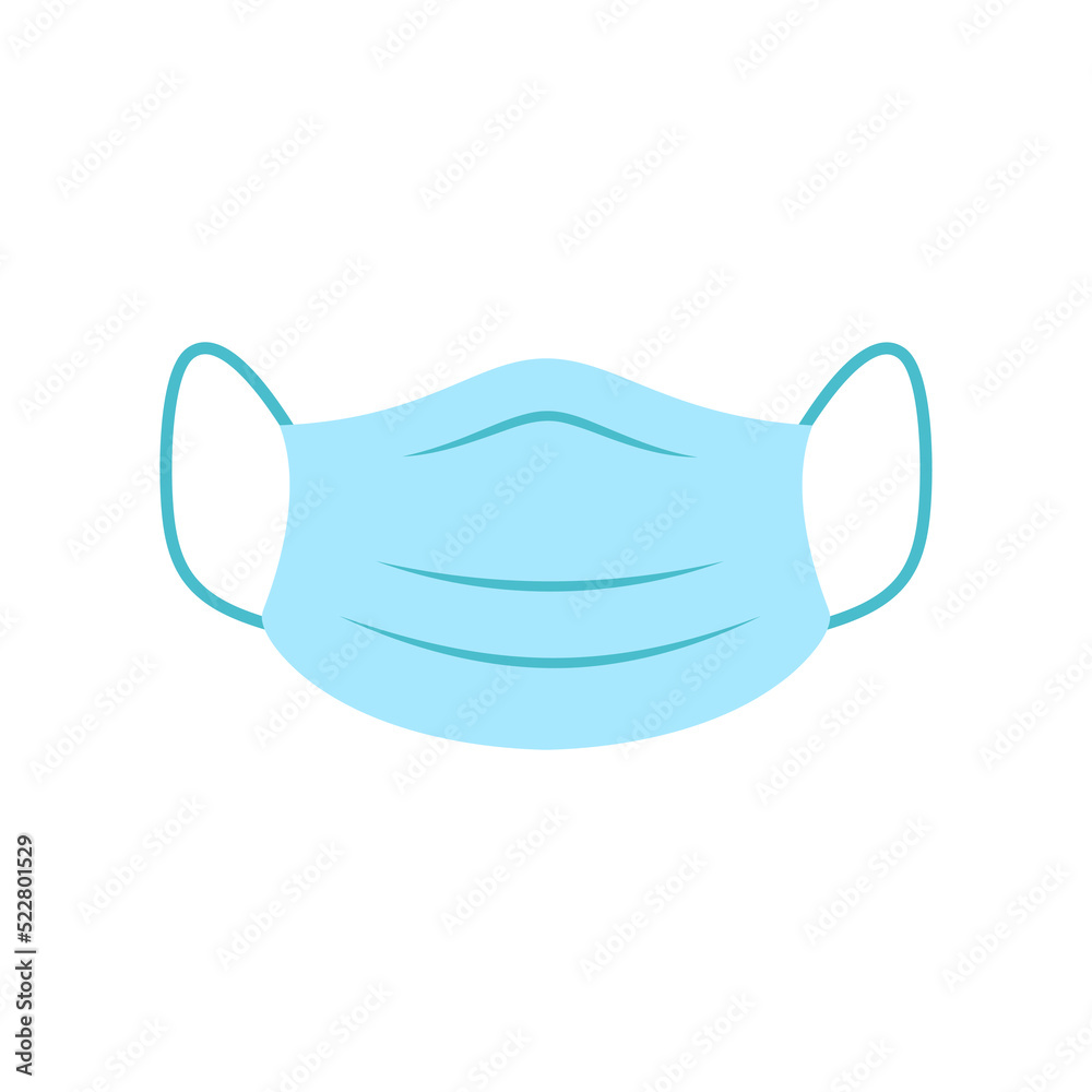 medical mask in flat style isolated on white medical mask in flat style isolated on white