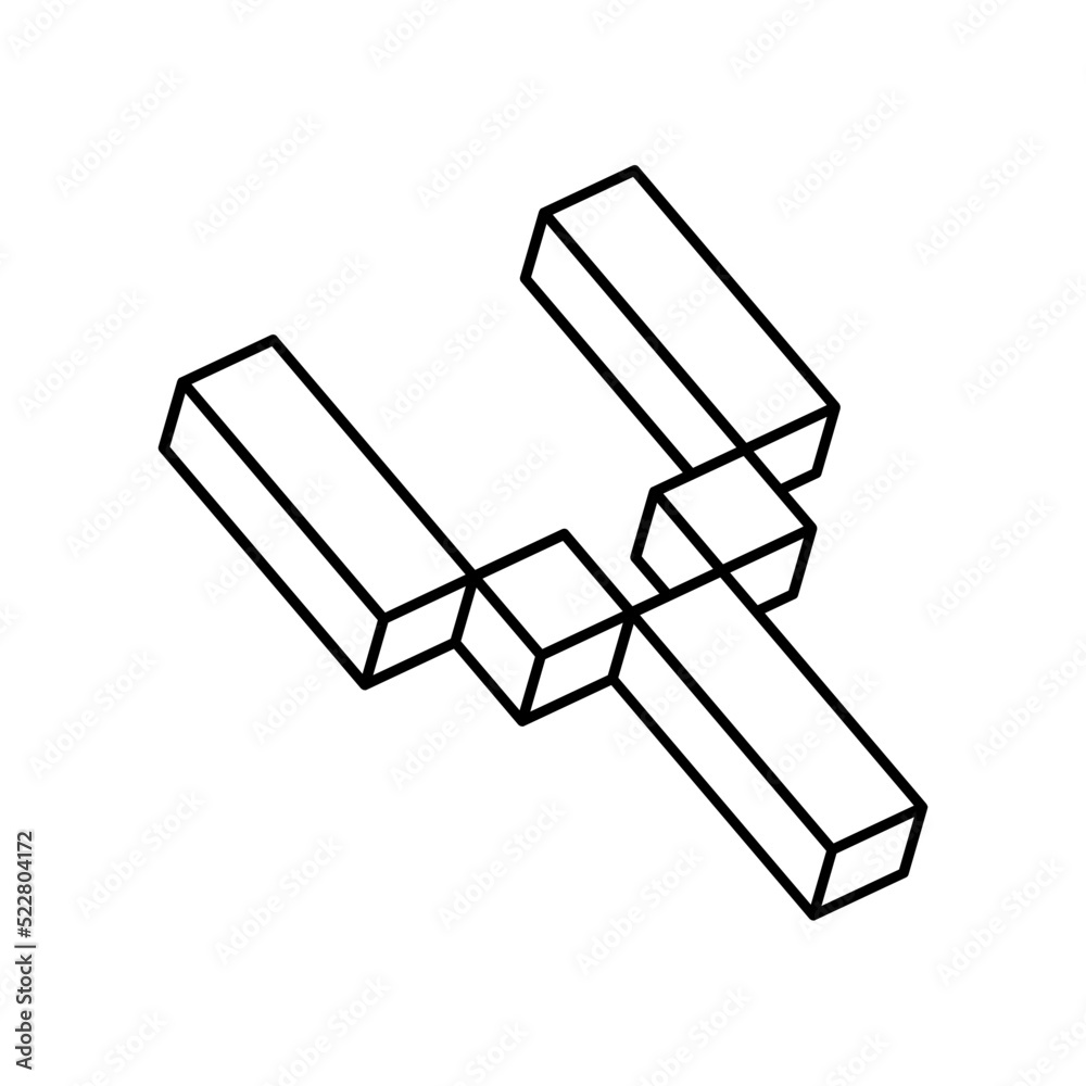Isometric Y letter, Y vector 3D logo. Isometric Y letter, Y vector 3D logo.