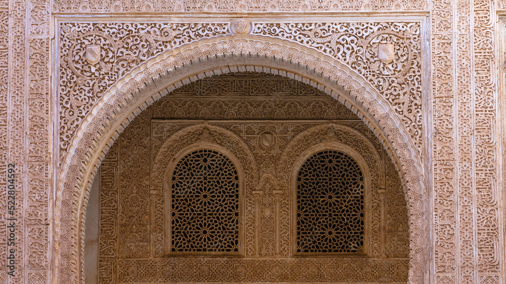 ARABIC ARCHITECTURE OF THE ALHAMBRA, MOSAICS, LETTERING