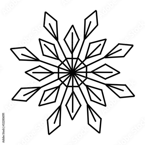 black and white snowflake