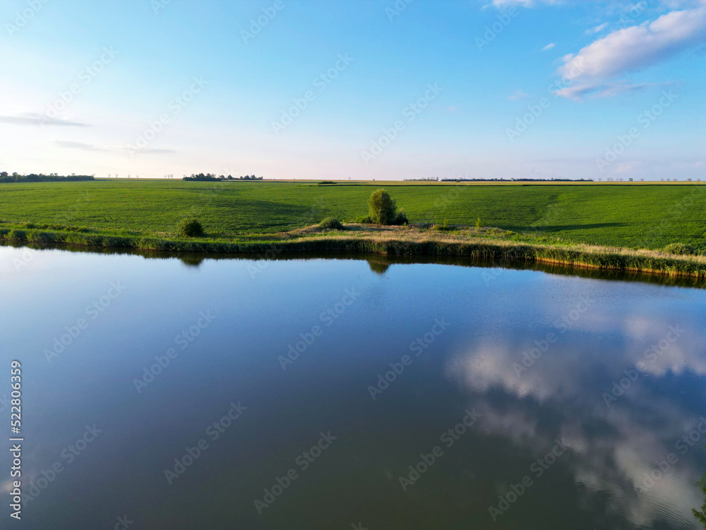 Lake in the field