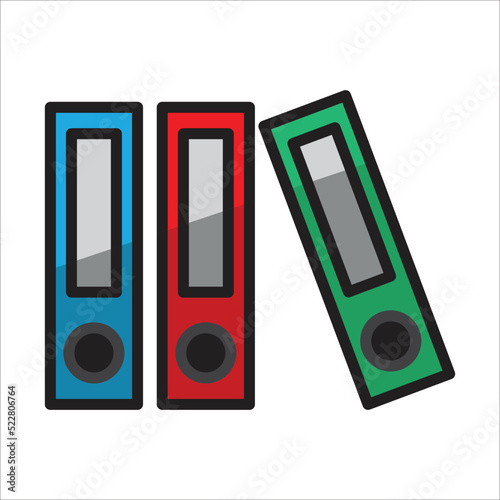 binder ordner icon vector design template