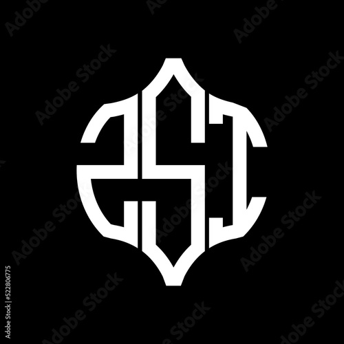 ZSI letter logo. ZSI best black background vector image. ZSI Monogram logo design for entrepreneur and business.
 photo