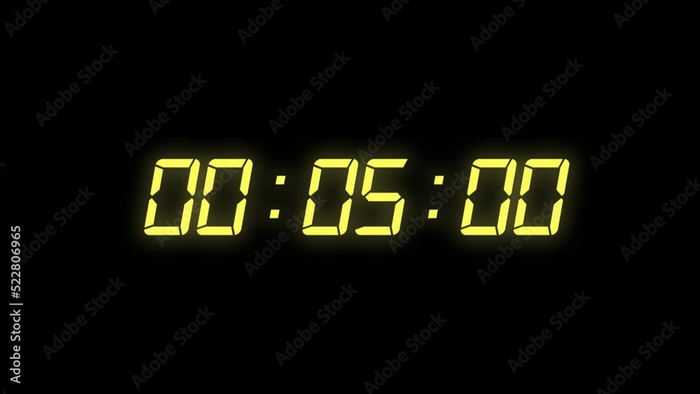 Countdown 3 minute with digital clock | clock timer 
