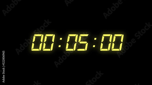 Countdown 3 minute with digital clock | clock timer 