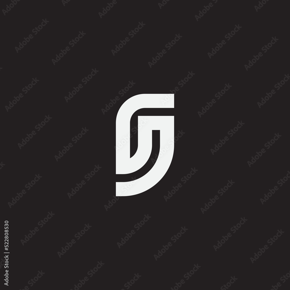 Initial letter FJ monogram logo. Initial letter FJ monogram logo.