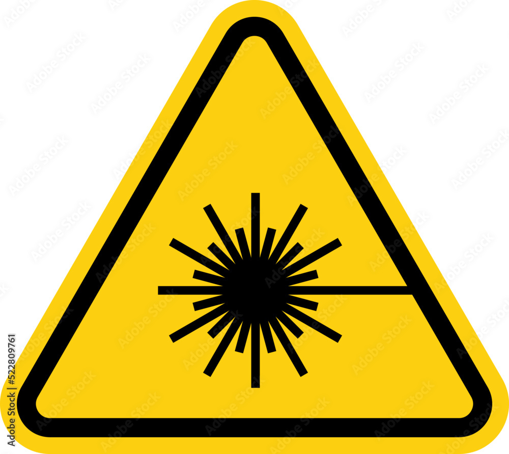 The Laser hazard icon. Laser symbol. Sign of Laser hazard vector image