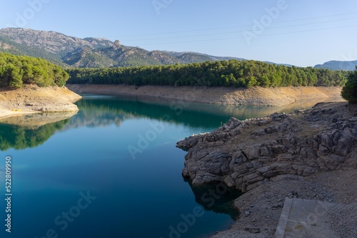 La Bolera reservoir one morning in August. © Agustin